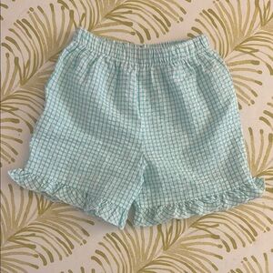 Kids Aqua Checkered Shorts